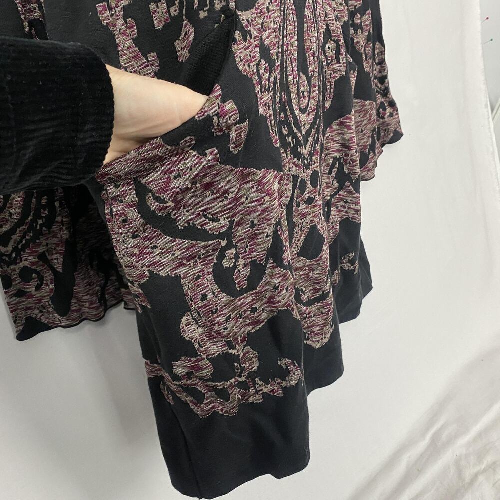 Free People Modern Love Mock Neck Mini Sweater Dress Womens Medium Pockets Black - Picture 4 of 13